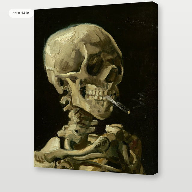 Van Gogh - Skull Of A Skeleton With Burning Cigarette, Gallery Wrap