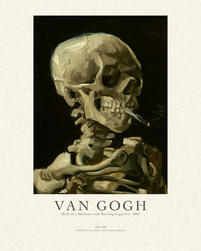 Van Gogh - Skull Of A Skeleton With Burning Cigarette, Gallery Style