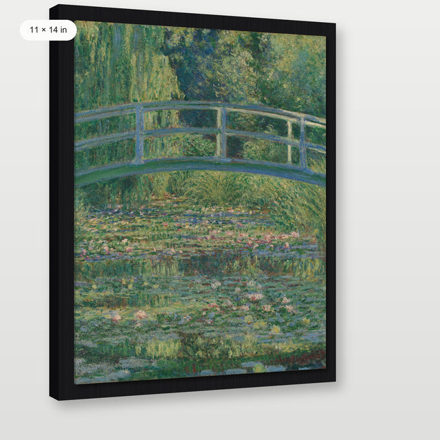 Monet - The Waterlily Pond, Black Floater Frame