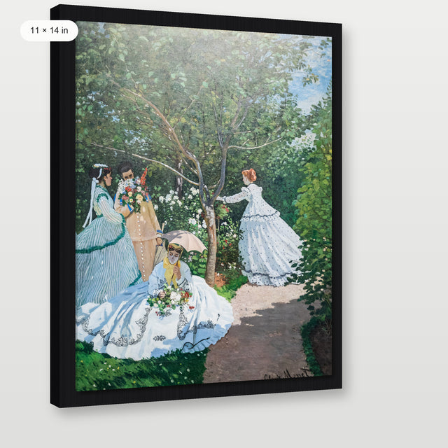 Monet - Woman In The Garden, Black Floater Frame