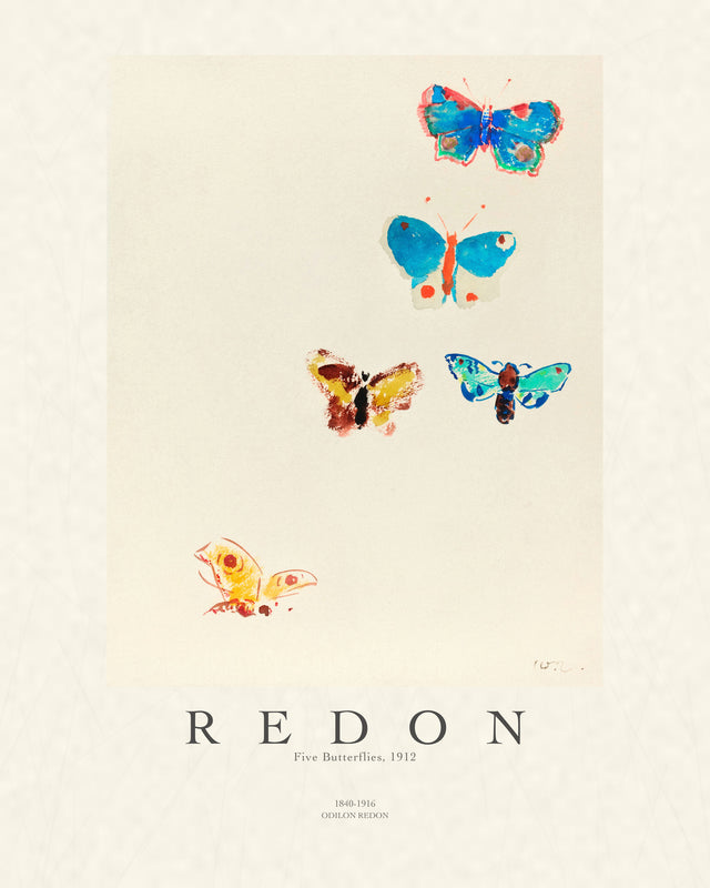 Redon - Five Butterflies, Gallery Style