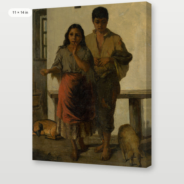Barefoot Children Portrait, Gallery Wrap