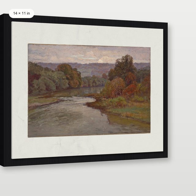 Moody Winding River, Black Floater Frame