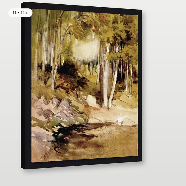 German Forest, Black Floater Frame