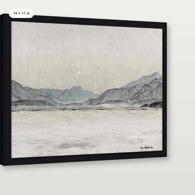 Coastal Country Landscape, Black Floater Frame