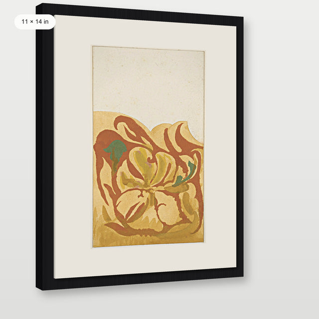 Autumn Flower P2, Black Floater Frame