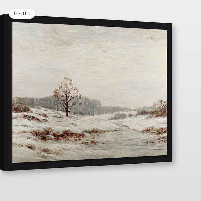 Winter Landscape, Black Floater Frame
