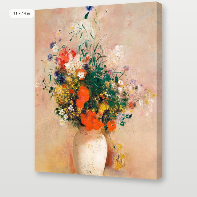 Redon - Vase of Flowers, Gallery Wrap