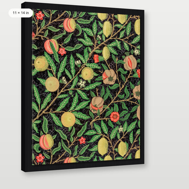 William Morris - Fruit, Black Floater Frame