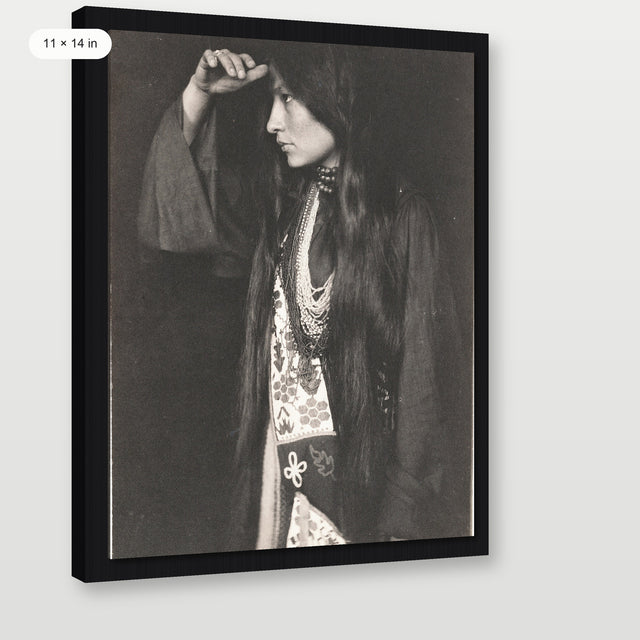 Native American Photograph, Black Floater Frame