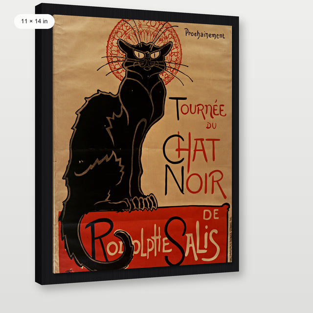 Steinlen - Tournée du Chat Noir, Black Floater Frame