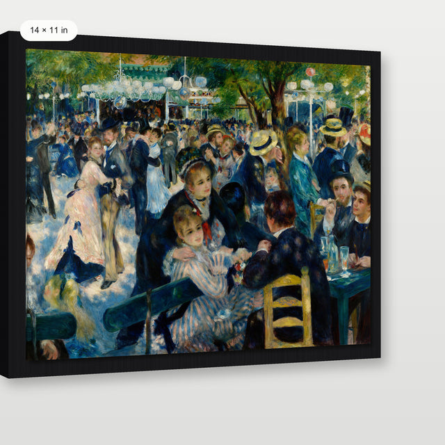 Renoir - Dance at Moulin de la Galette, Black Floater Frame