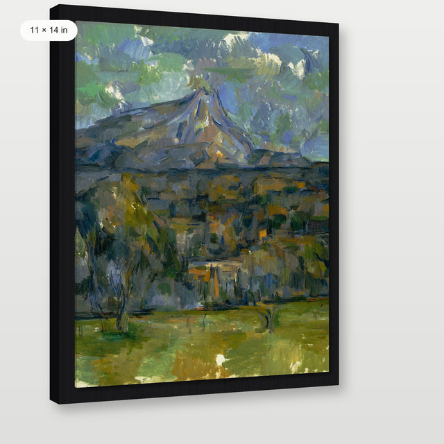Cezanne - Mont Sainte-Victoire, Black Floater Frame