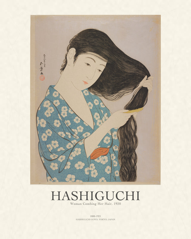 Hashiguchi - Woman Combing Her Hair, Gallery Style