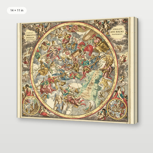 Cellarius - Harmonia Macrocosmica Celestial Chart, Gallery Wrap