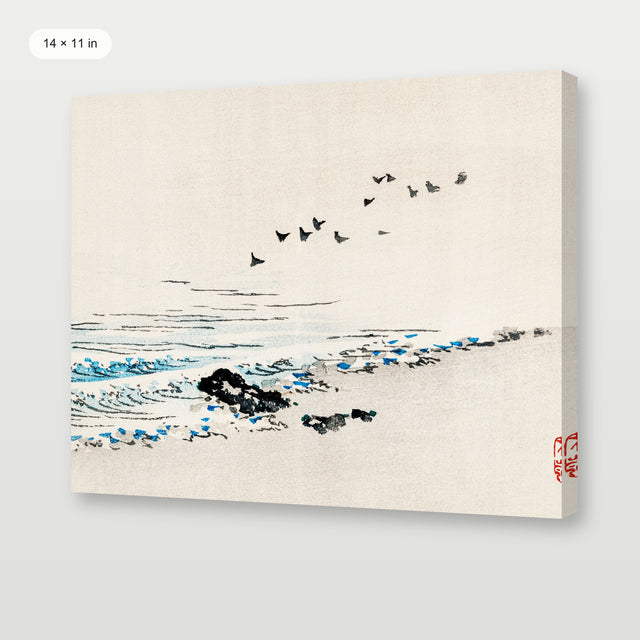 Bairei - Beach Scenery, Gallery Wrap