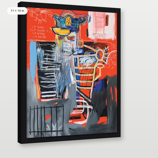 Basquiat - La Hara, Black Floater Frame