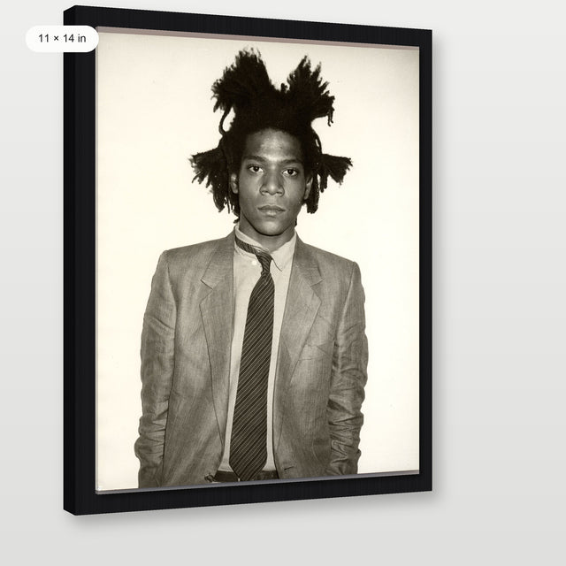 Basquiat - Portrait, Black Floater Frame