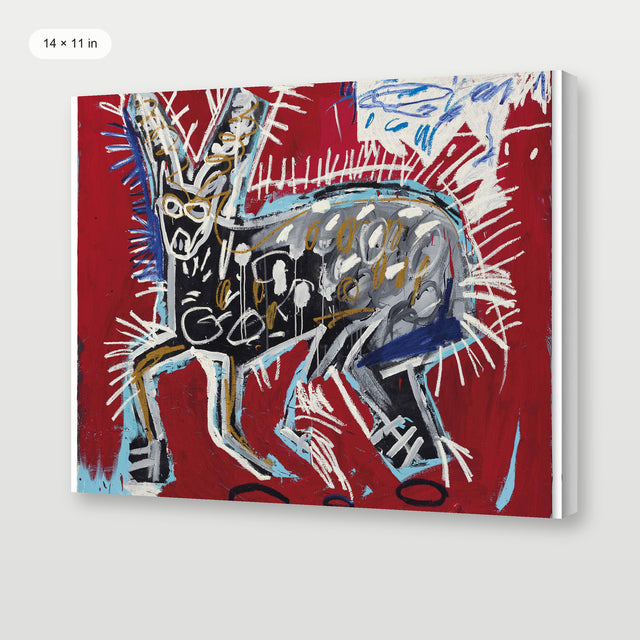 Basquiat - Red Rabbit, Gallery Wrap