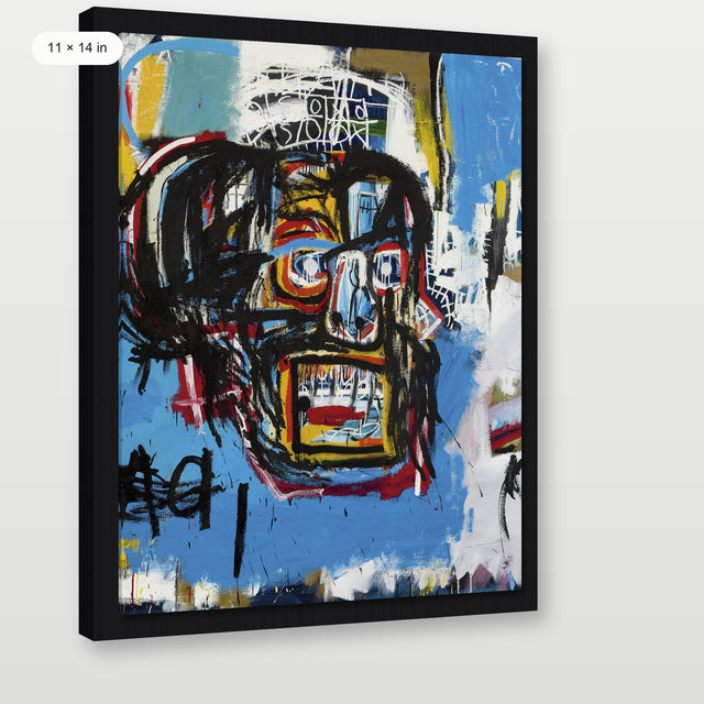 Basquiat - Skull, Black Floater Frame