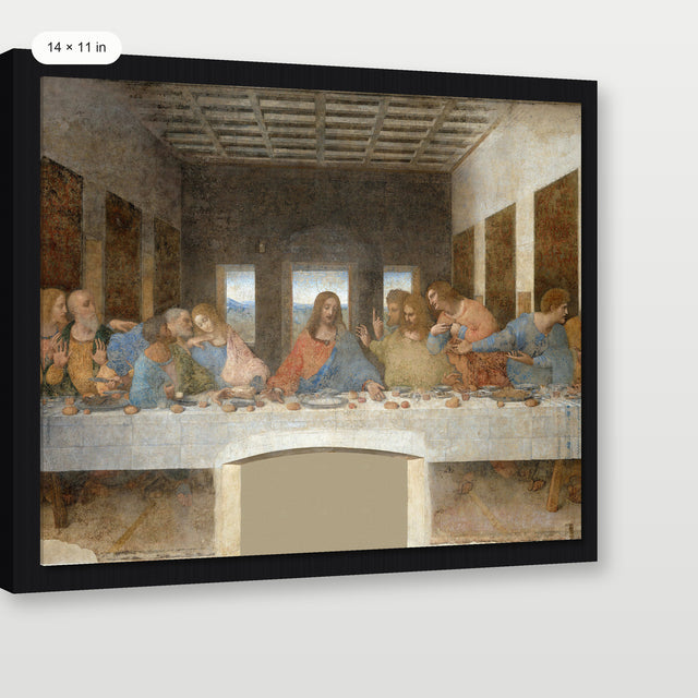 Da Vinci - The Last Supper, Black Floater Frame