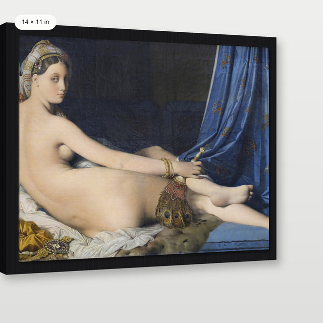 Ingres - La Grande Odalisque, Black Floater Frame