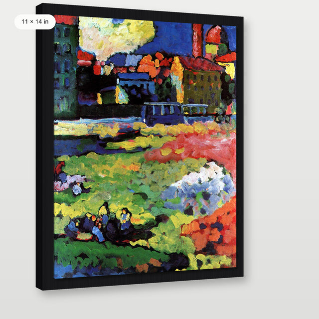 Kandinsky - Church of St. Ursula, Black Floater Frame