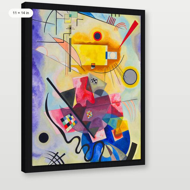 Kandinsky - Yellow - red - blue, Black Floater Frame