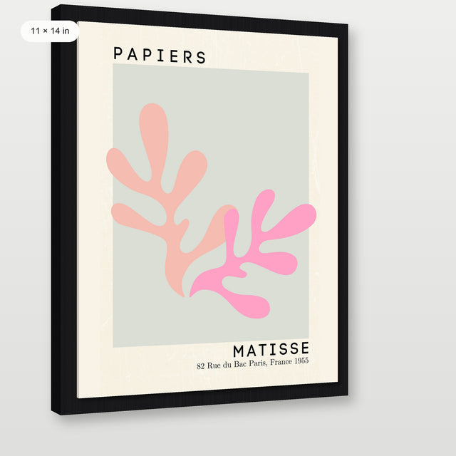 Matisse - Papiers P2, Black Floater Frame