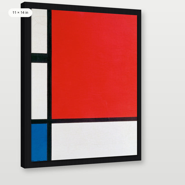 Mondrian - Composition, Black Floater Frame