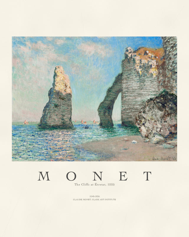 Monet - The Cliffs At Etretat, Gallery Style