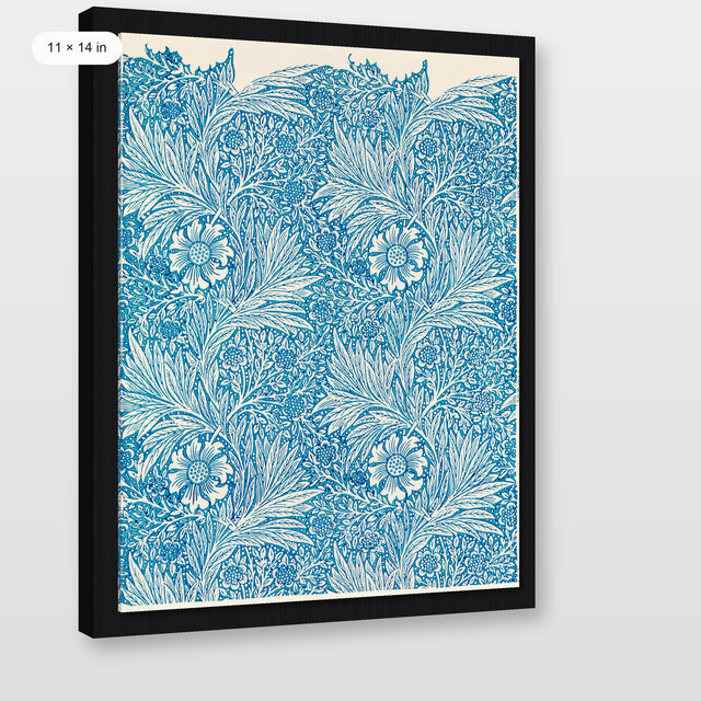 Morris - Blue Marigold, Black Floater Frame