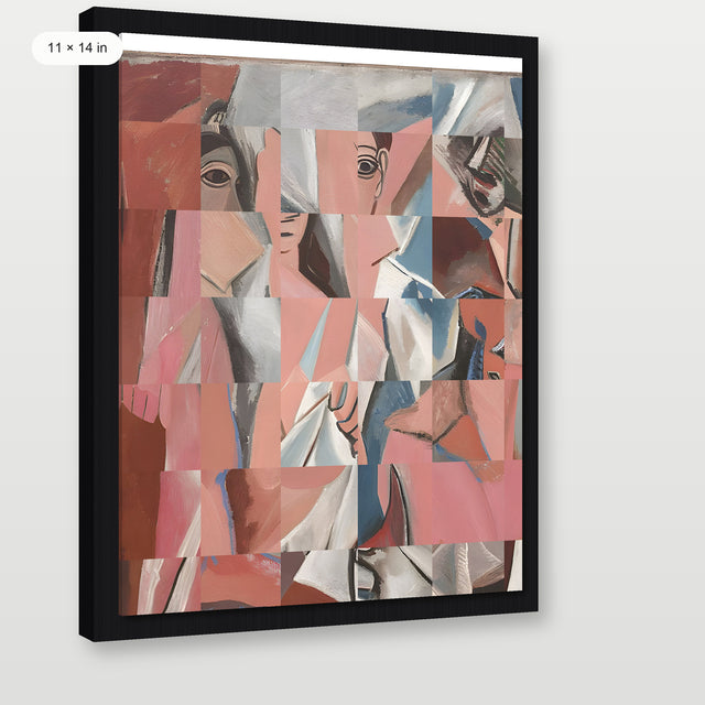Picasso - Les Demoiselles D'avignon, Black Floater Frame