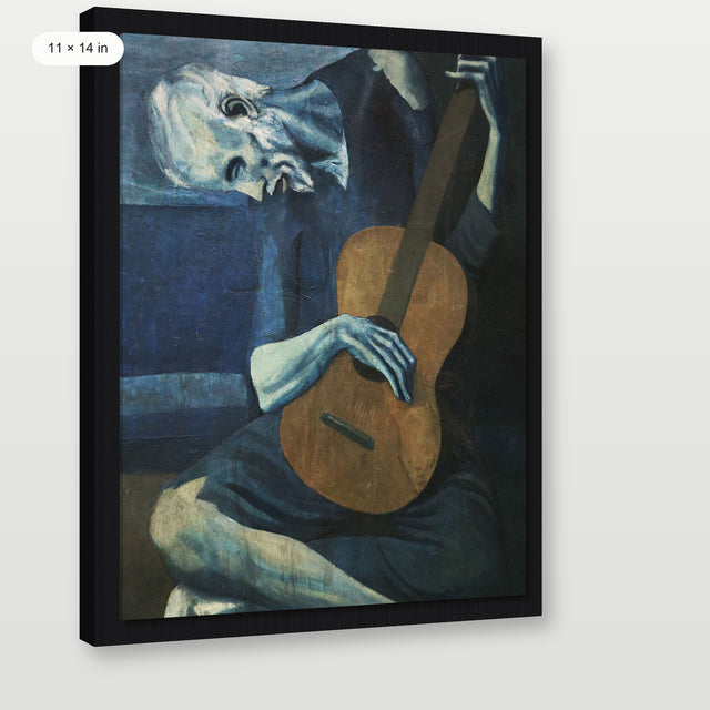 Picasso - The Old Guitarist, Black Floater Frame