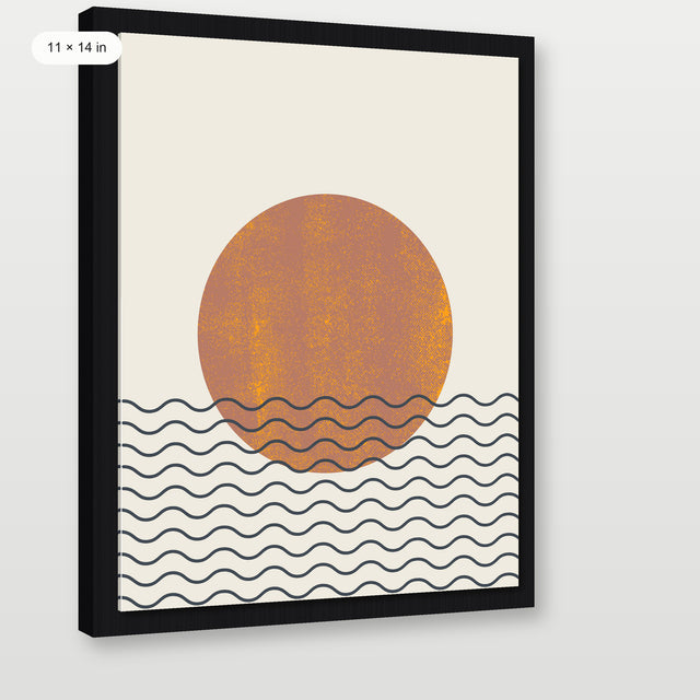 Sun Waves, Black Floater Frame