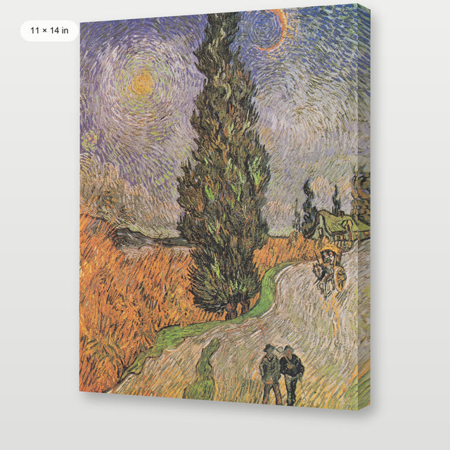 Van Gogh - Road With Cypress And Star, Gallery Wrap
