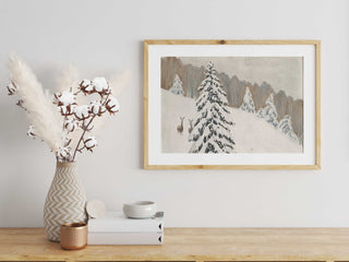 Winter Deer Landscape