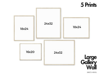 Spring Landscape Muted Green Set of 5
