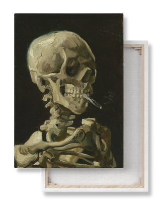 Van Gogh - Skull Of A Skeleton With Burning Cigarette - Canvas