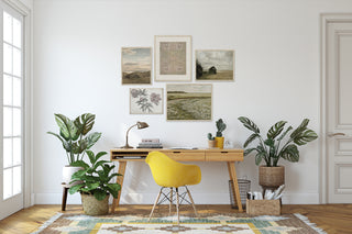 Spring Landscape Muted Green Set of 5