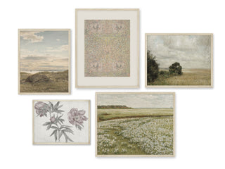 Spring Landscape Muted Green Set of 5