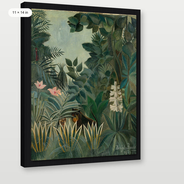 Rousseau - The Equatorial Jungle, Black Floater Frame