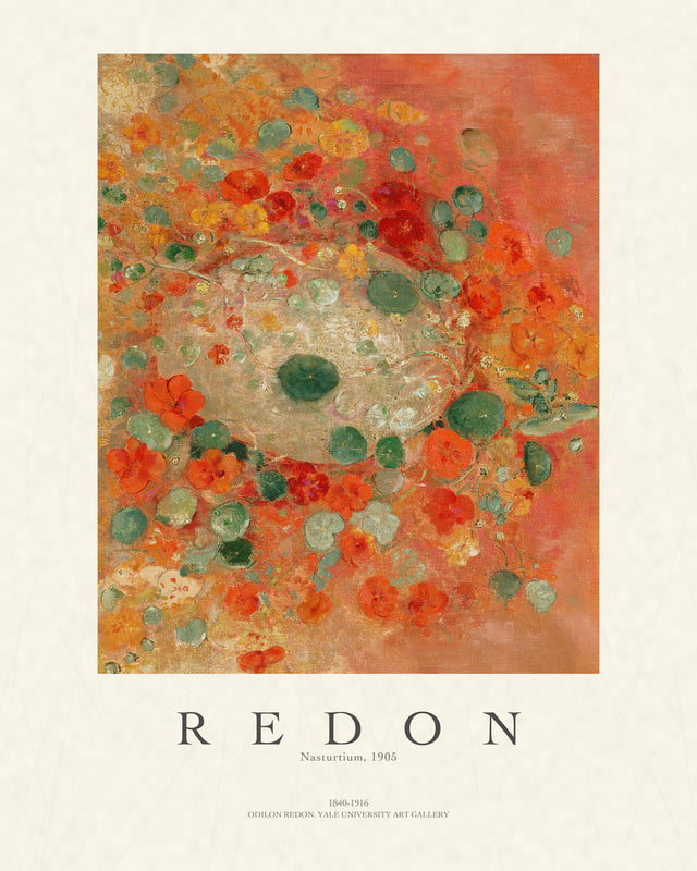 Redon - Nasturtiums, Gallery Style