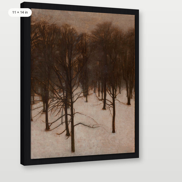 Park in Winter, Black Floater Frame