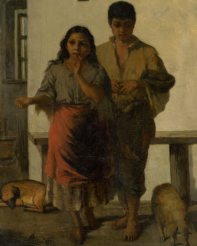 Barefoot Children Portrait, Full Bleed