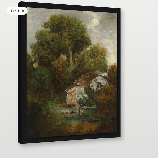 Farmhouse, Black Floater Frame