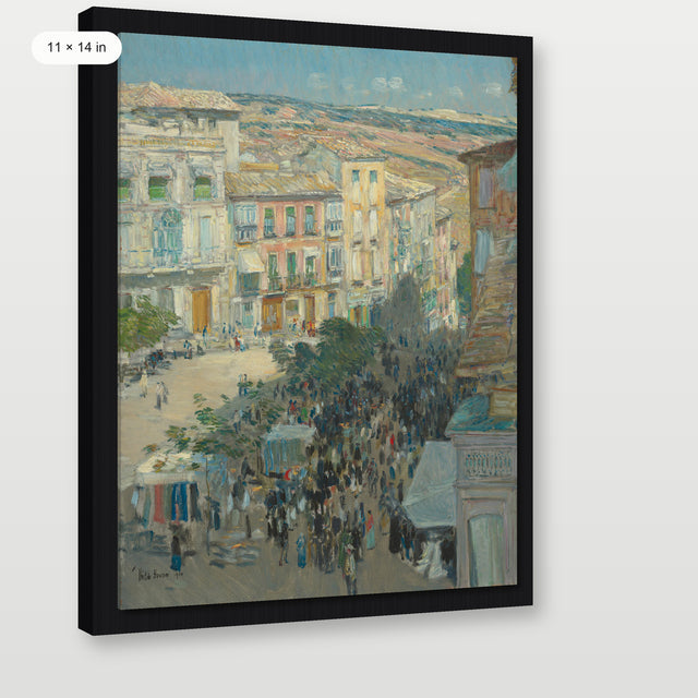 French Cityscape, Black Floater Frame