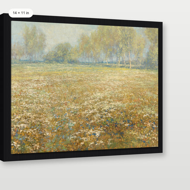 Roman Autumn Meadow, Black Floater Frame