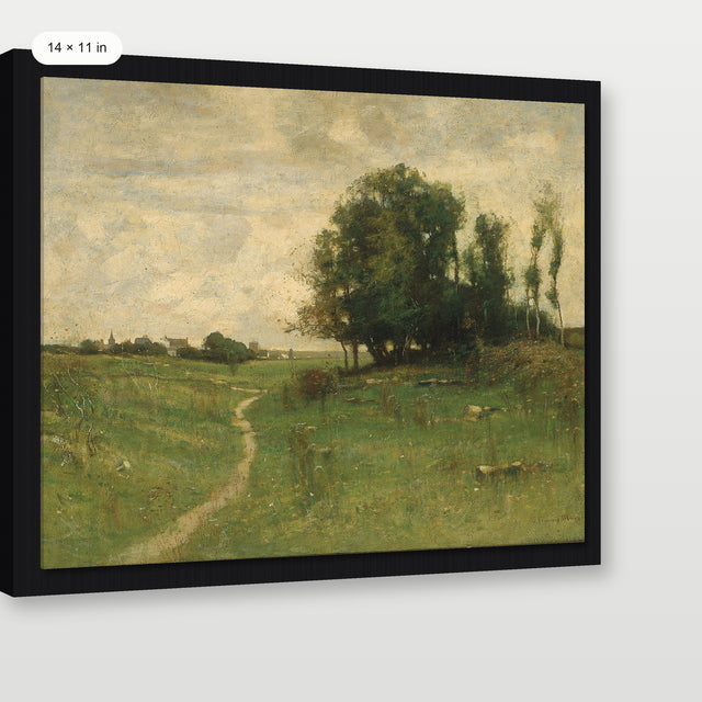 Country Path, Black Floater Frame