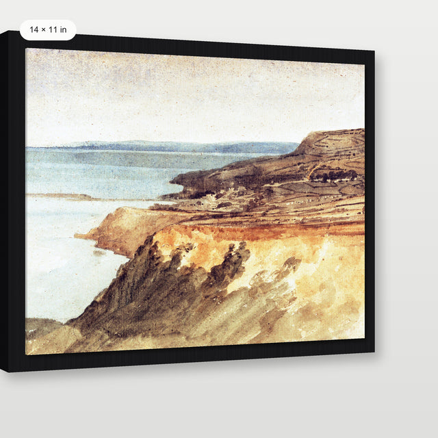 Coastal Cliffs, Black Floater Frame